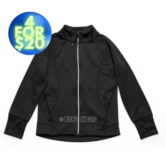 4/$20 - All In Motion Girls Track Jacket Active Full Zip Sweatshirt Size 6/6X - Picture 1 of 5